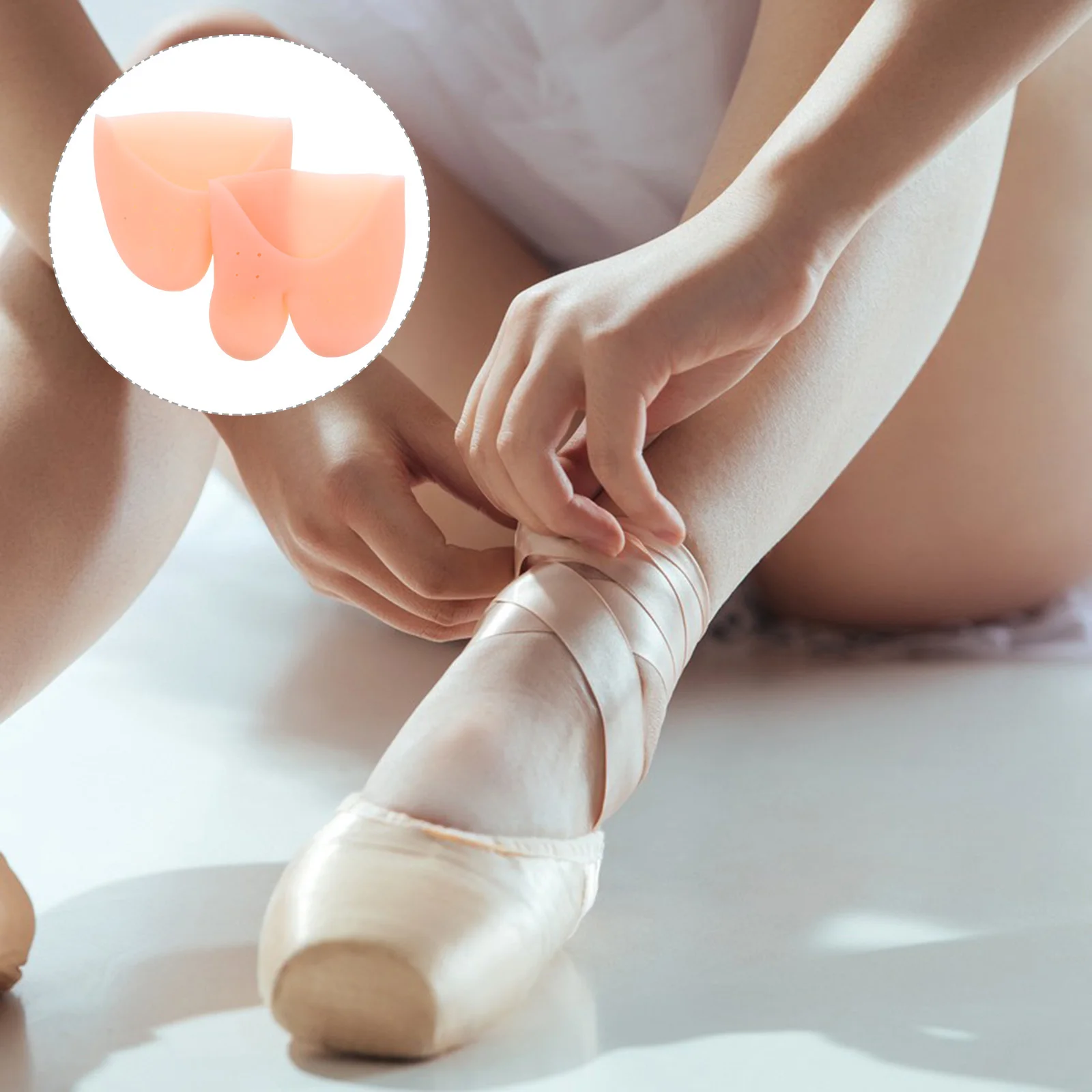 

5Pairs Silicone Ballet Toe Pads Skin Color Soft Forefoot Cushions Distribute Pressure Protect Dance Shoes Ballet Pointet Pad