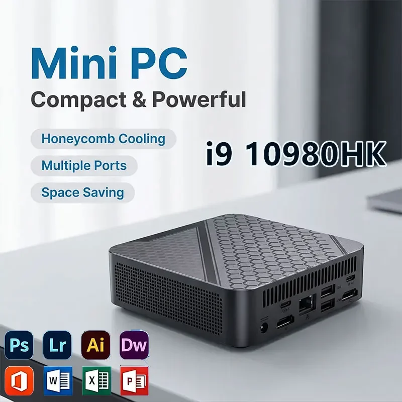 2026 Mini PC Computer Intel Core i9 10980HK 8GB 16GB RAM 1TB 2TB M.2 SSD WiFi6 BT5.2 4K HD Portable Desktop PC