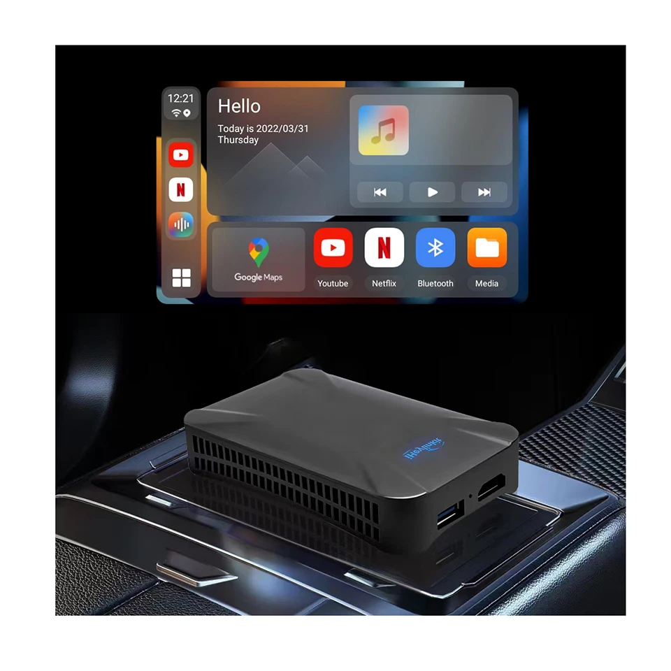 Dispositivo de TV inteligente Universal, decodificador con Android, 128GB de ROM, CarPlay, YouTube, Netflix, para Benz, AUDI, Jeep, Porsche, Land Rover