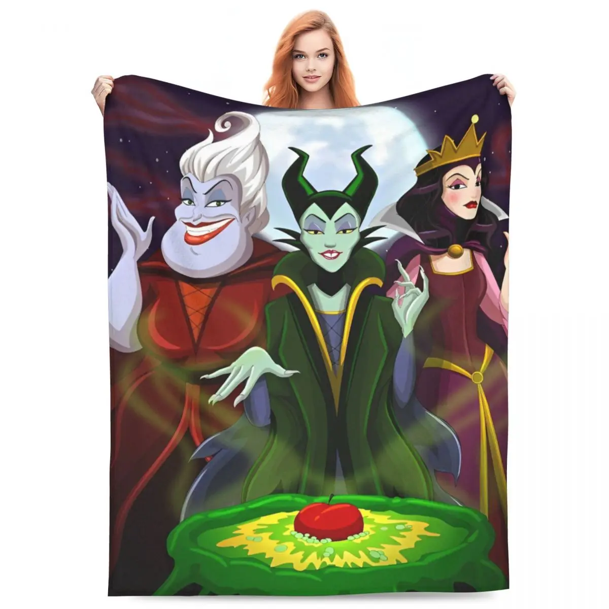 

Villains Cartoon Blanket Picnic Flannel Bedding Throws For Couch Bed Super Warm Custom Quality Bedspread Gift Idea