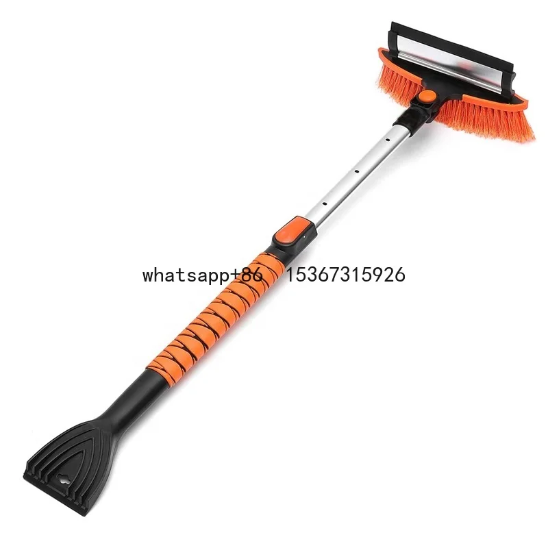 Car Snow Brush Removal Extendable with Squeegee and Ice Scraper Detachable Snow Mover for Car Auto SUV Truck Windshield Windows