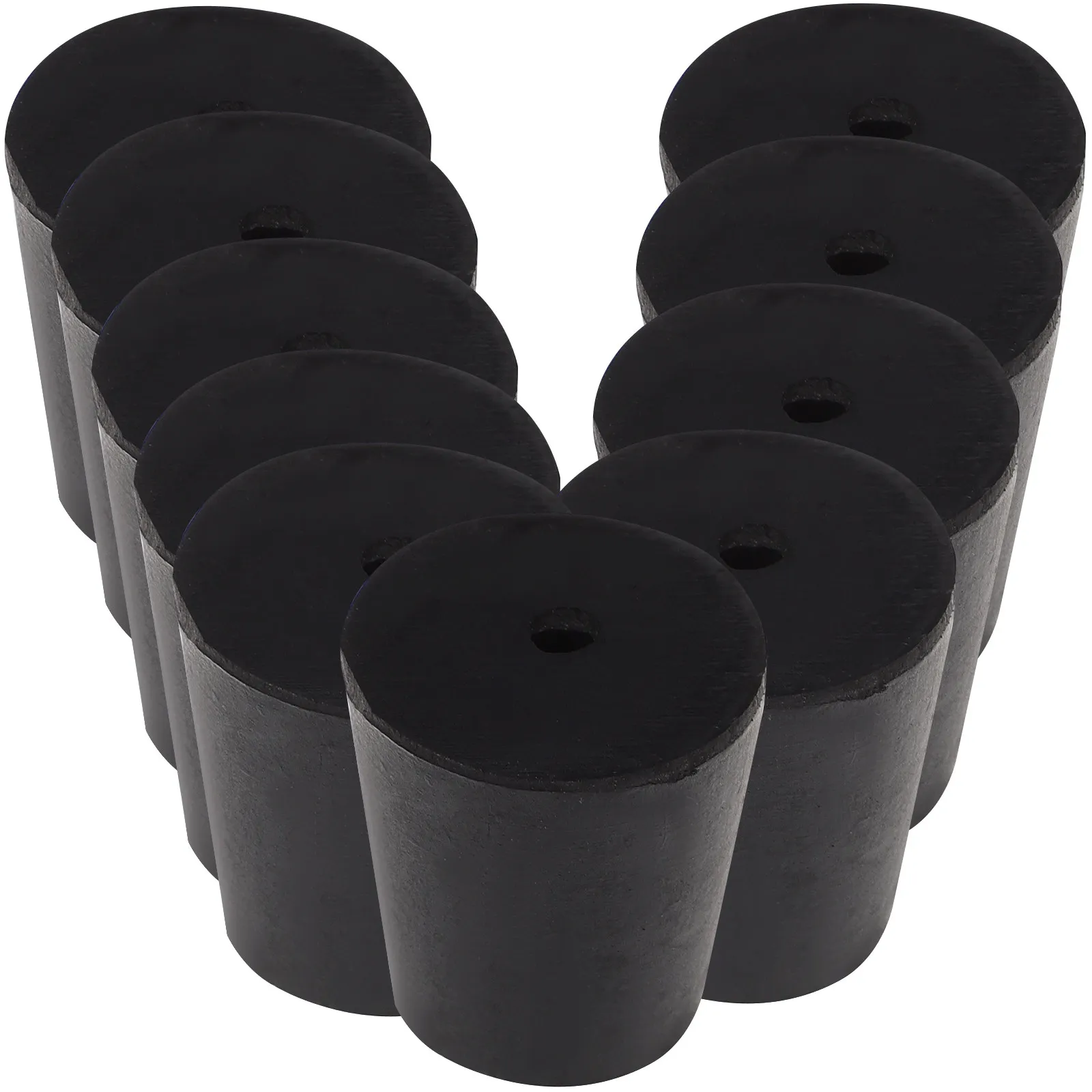 10Pcs Test Tube Rubber Stopper with Hole Premium Rubber Material Long Life Taper Design for Labs Universities Research view 6