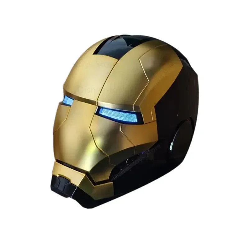 Nowy kask Iron Man 1:1 Mk5 sterowanie głosem oczy ze światłem zabawki modele dla dorosłych elektryczny poręczny prezent na boże narodzenie