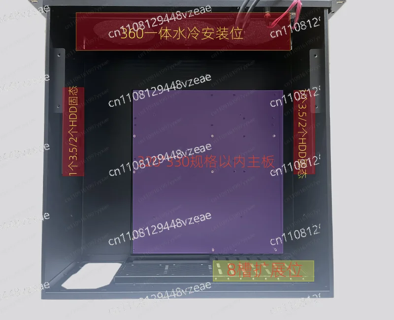 

360 Water-cooled Row 8 Slots ATX Power USB3.0 4U Server Chassis, Ix Main Board 4090 Graphics Card Radiator