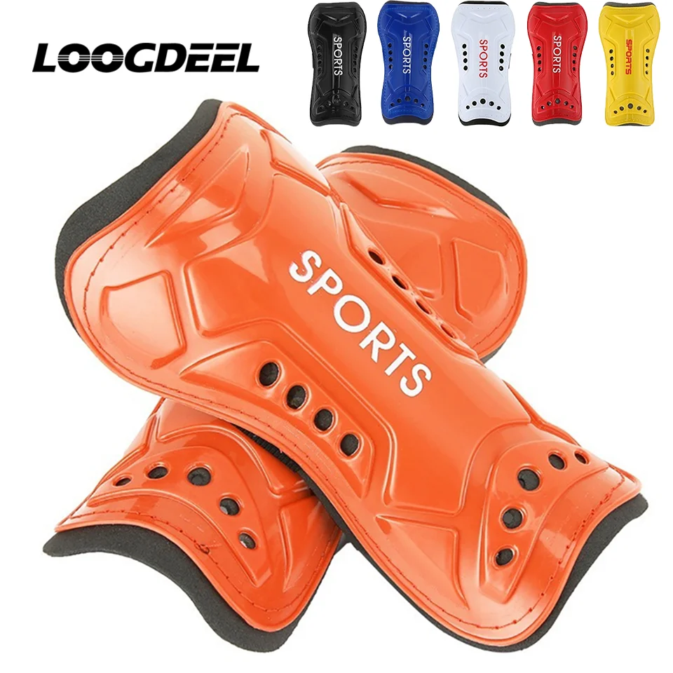 Loogdeel 1Pair Soccer Shin Guards Children Shin Guards Youth Adults Leg Pads Football Calf Protection Board Shin Support Straps