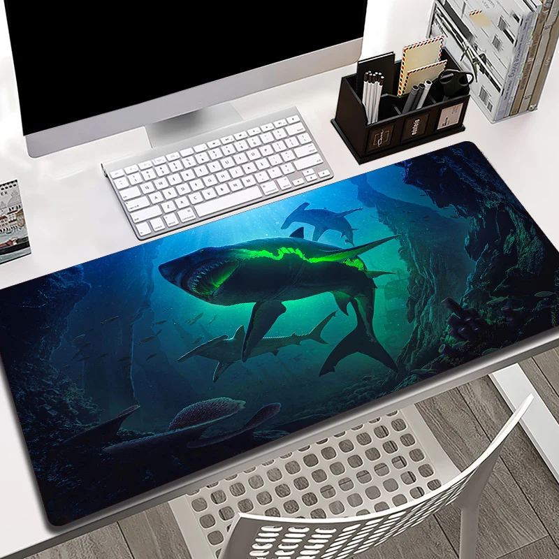 GuJiaDuo Shark Mange Mouse Pad Laptop Play Mat for Office Hoom Non-slip Table Desk Mat Gaming Accessories PC Anime Art Mousepad