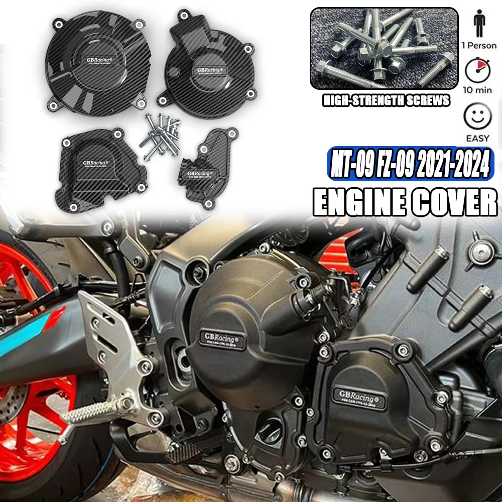 

For Yamaha MT-09 FZ-09 Tracer & Scrambler Engine Cover Set Mt09 Engine Protector Cover Fz09 Engine Guard 2021-2023