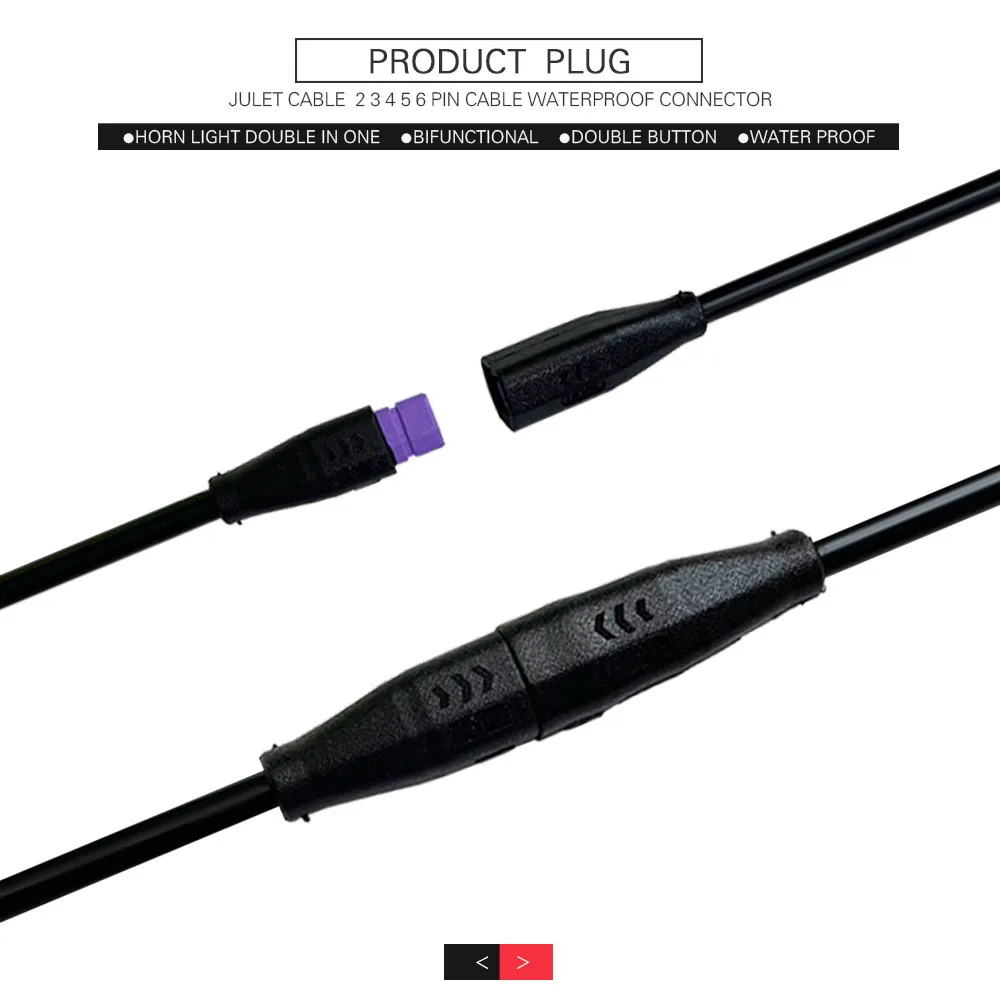 E-bike Shaped Connector 2/3/4/5/6Pin Cable Waterproof Connector Signal Line Durable And Easy Installation Plastic Material