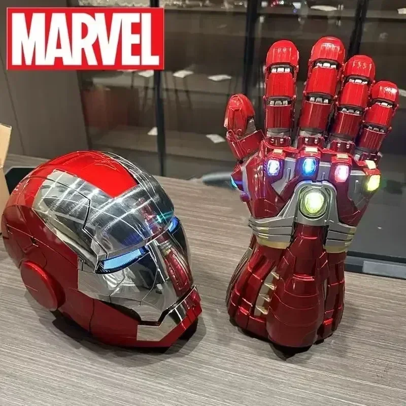 1:1 Iron Man Marvel Avengers 4 Nano Infinity Gloves Hulk Edition All-metal Wearable Thanos Endgame Snap Gloves Model Toy Gift