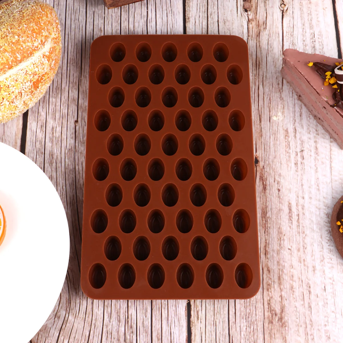 

2pcs Coffee Bean Silicone Molds Creative Baking Tools Chocolate Fondant Candy Mold Multi-Purpose Non-Stick Easy Demoulding Home