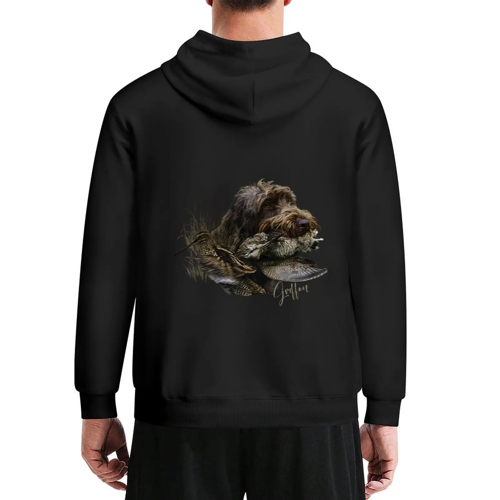 

Wirehaired Pointing Griffon , Woodcock hunting Hoodie korean clothes graphic t shirts men graphic hoodies