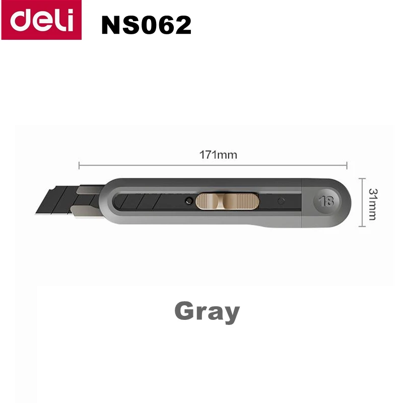 Deli Nusign NS062/171mm NS063/137mm kunstmes – veelzijdig en praktisch snijgereedschap in 4 kleuren, geschikt voor gebruik op kantoor, thuis en op school.