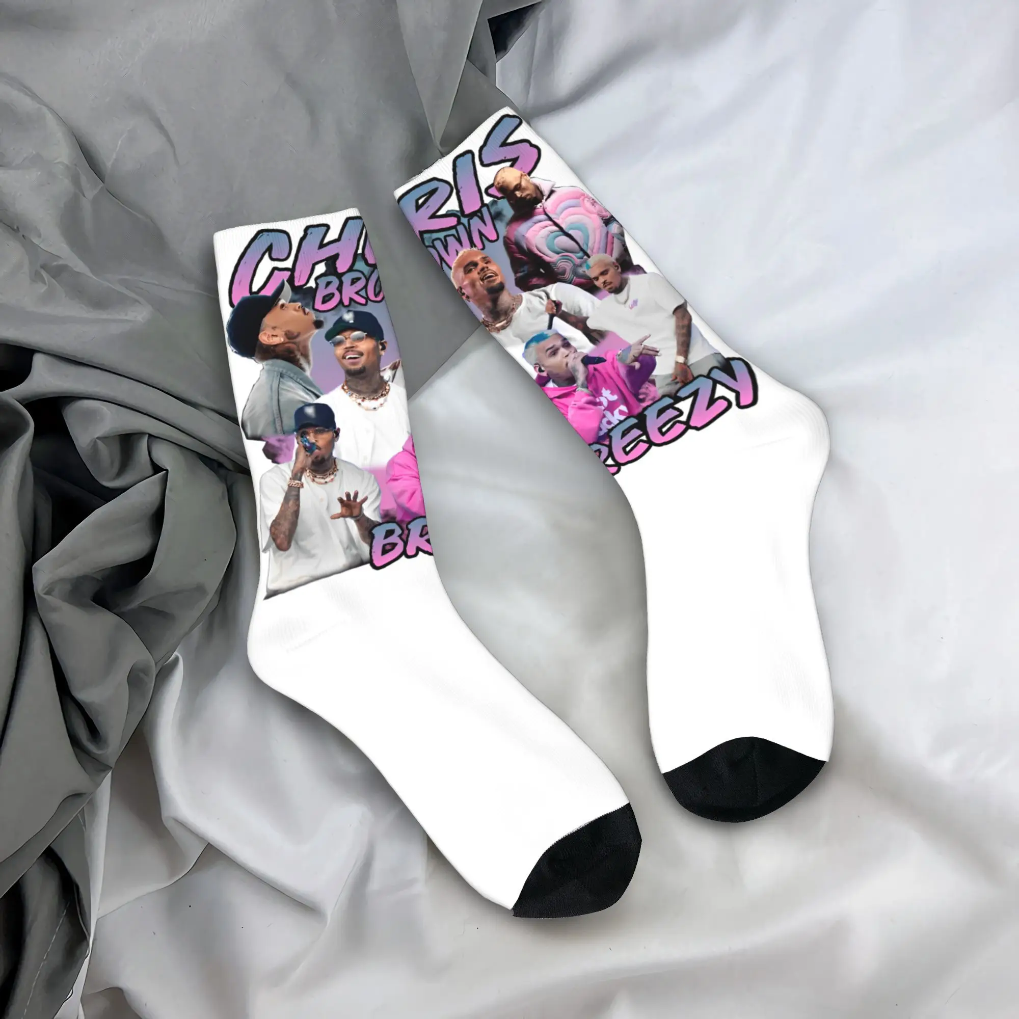 

Chris Socks Spring Breezy Browns Stockings Fashion Adults Men Breathable Socks Design Climbing Anti-Slip Socks