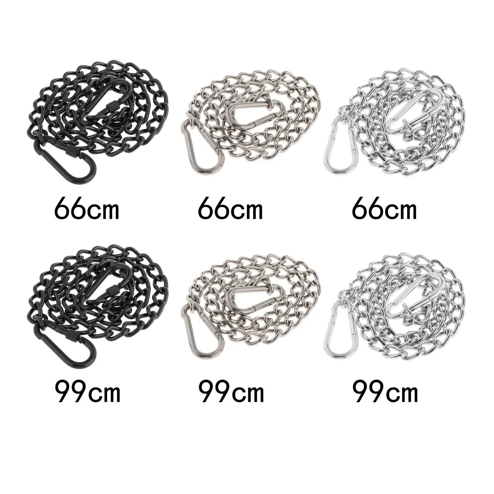 Hanging Chair Chain 200kg Capacity Strong Sturdy Snap-Link Hardware Hanger Hooks for Hammock Punching Bag Home Gym Indoor Tire