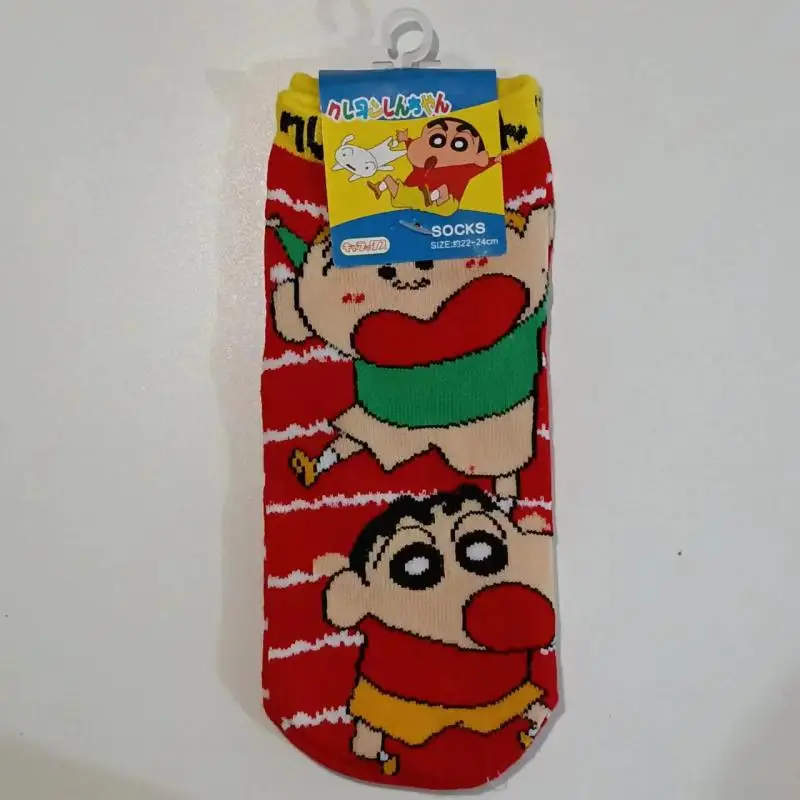 Anime Kawaii Cute Crayon Shin-Chan Socks Boat Socks Cotton Cartoon Fashion Student Kids Toys Friend Gift Birthday Gift for Girls