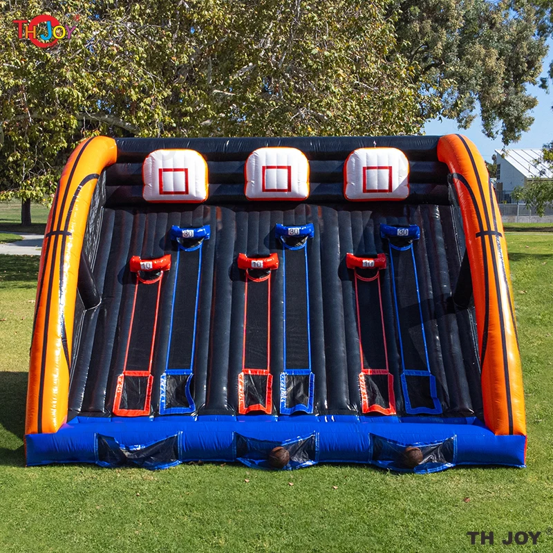 5x3m Inflatable 3 Players Basketball Shooting Sport Game