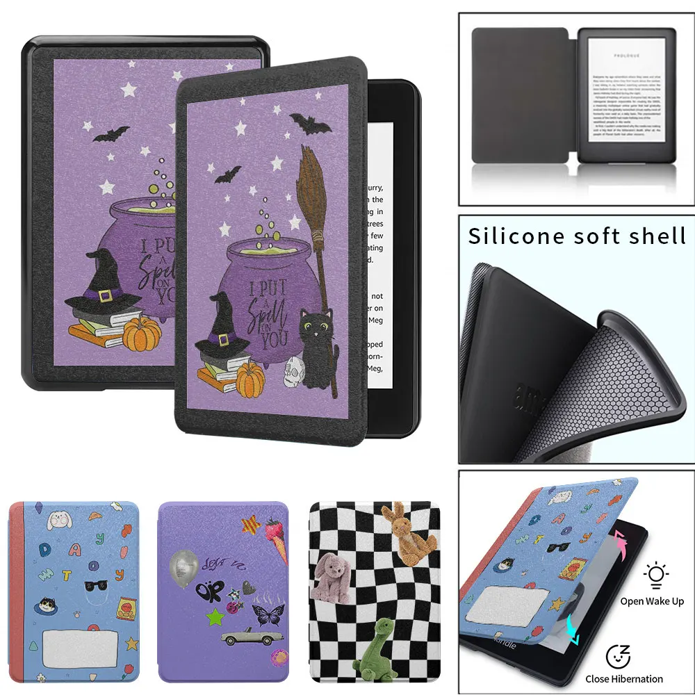 Capa de silicone macio Shell Kindle, estojo recondicionado, Paperwhite 3, 5th, 5th, 11th, 8th Generation, 2021