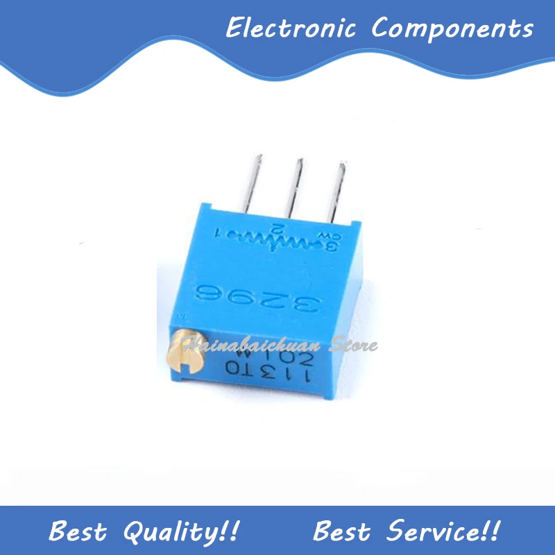 

10 Pcs/Lot 3296W-1-102LF 1K ±10% ±100ppm/℃ DIP3 Adjustable Potentiometer New and Original In Stock