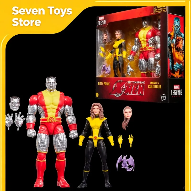 

Marvel Legends Series 6-Inch Astonishing X-Men Kitty Pryde&Marvel'S Colossus Action Figure Set Desk Decor Toy Collect Model Gift