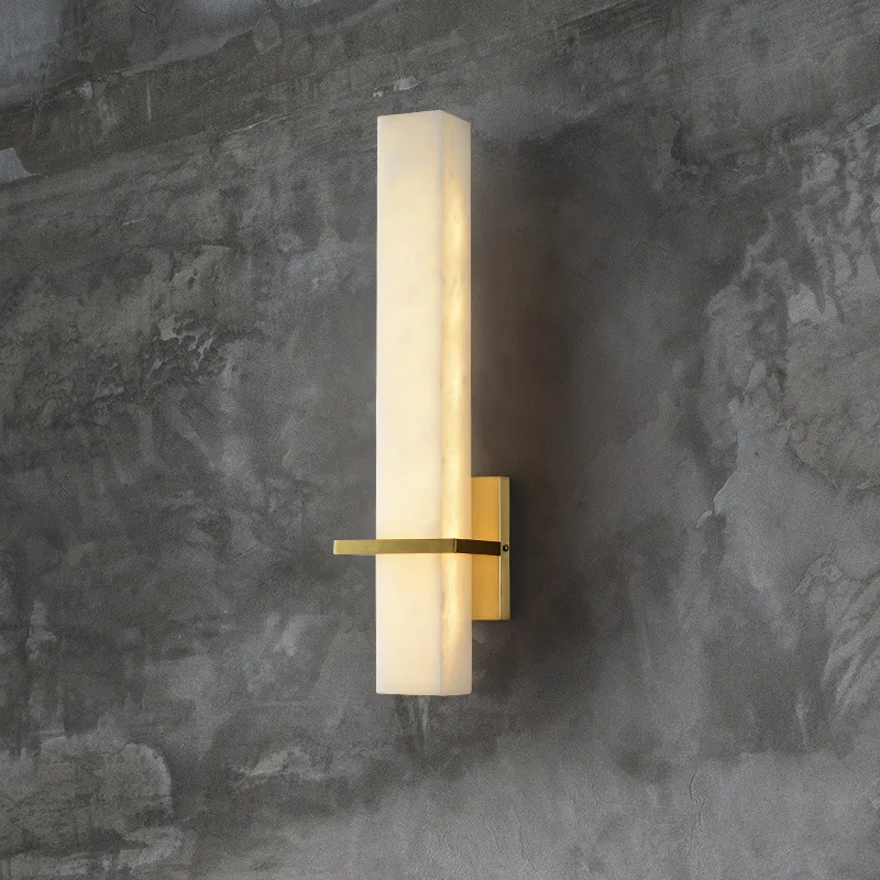 

Modern Marble Wall Lamps gold copper lights AC110V 220V Luxury Living Decoration Salon Bedroom Sconce