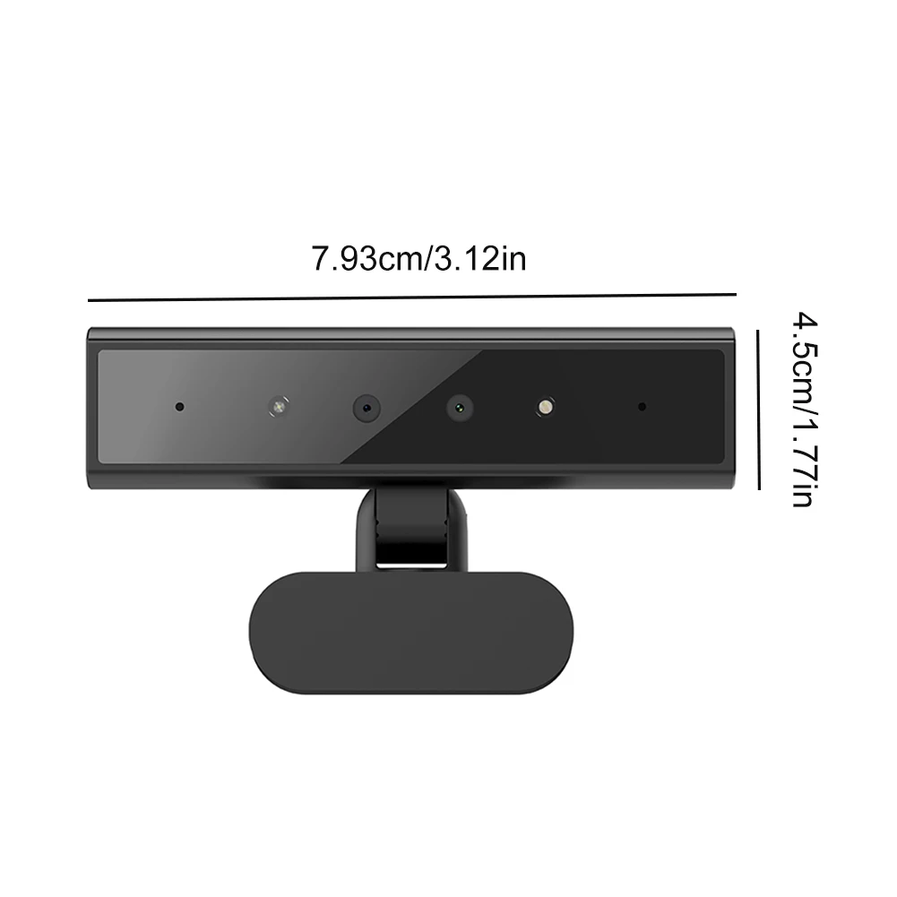 얼굴 인식 웹캠 Windows Hello 2K 웹캠 5MP 1080P 웹 카메라 IR 얼굴 인식 로그인 마이크가 있는 노트북 PC 카메라