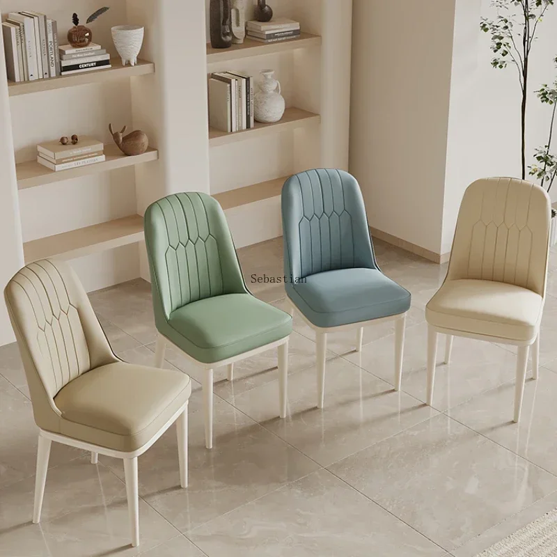 Cream Style Minimalist Modern Home Restaurant Coffee Leisure Hotel Backrest Soft Pack Chair Furniture