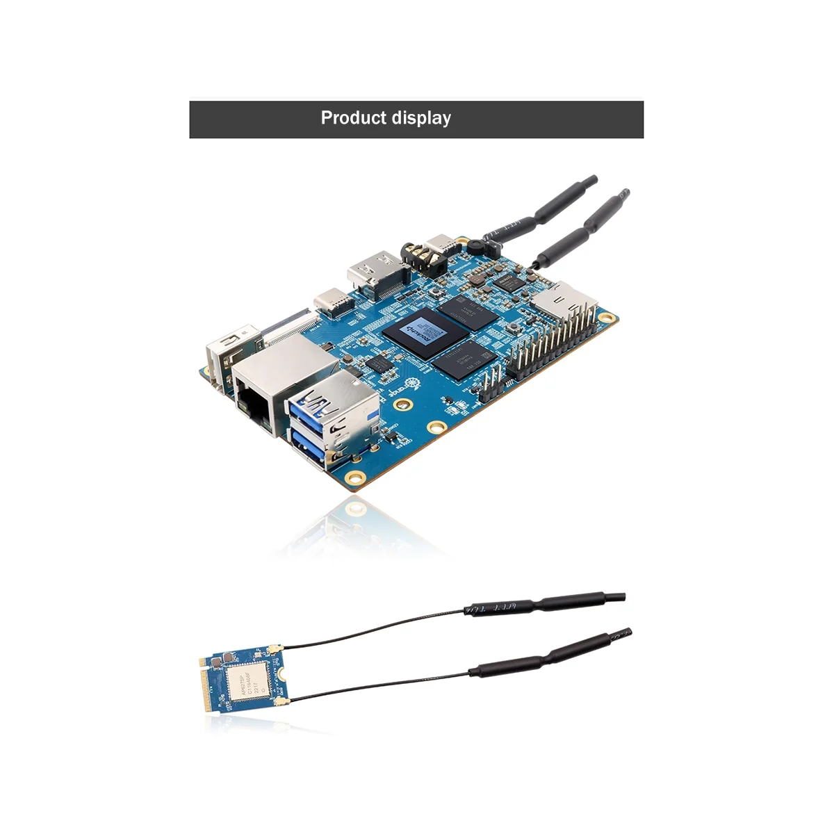 For Orange Pi 5 Development Board Wi-Fi6+BT5.0 Module RK3588S 8 Core 64 Bit Processor Development Board Module