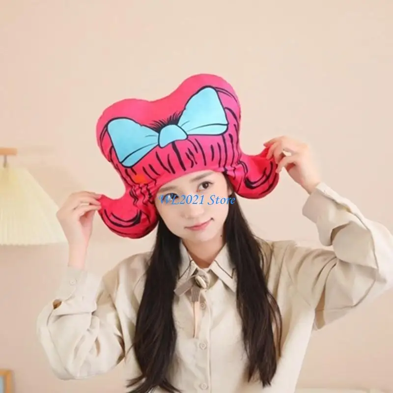

G5GC Bowknot Pink Hat Headgear Fun Halloween Costume Accessories Photo Props