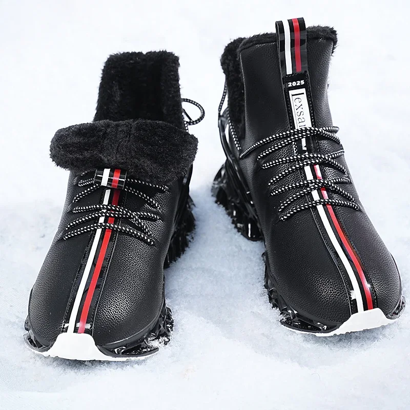 

men boots 2024 New Winter Slippers Warm Men Shoes Waterproof Non-Slip Plush Sneakers Male tenis shoes Boots Men Sneakers Winter