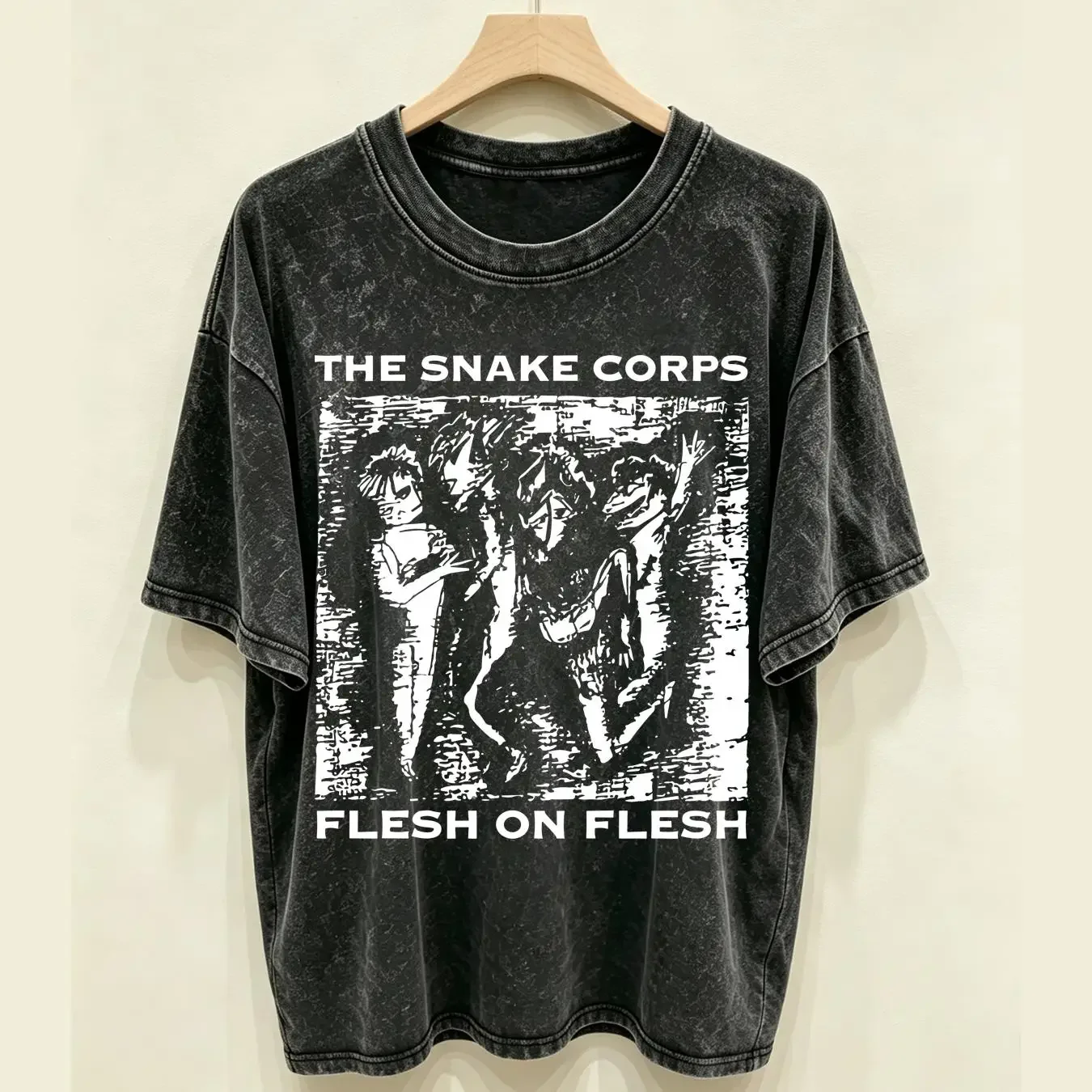 washed T Shirt Snake Corps Sad Lovers And Giants Red Lorry Yellow Cocteau Twins The Chameleons Goth Post Punk vintage Washed