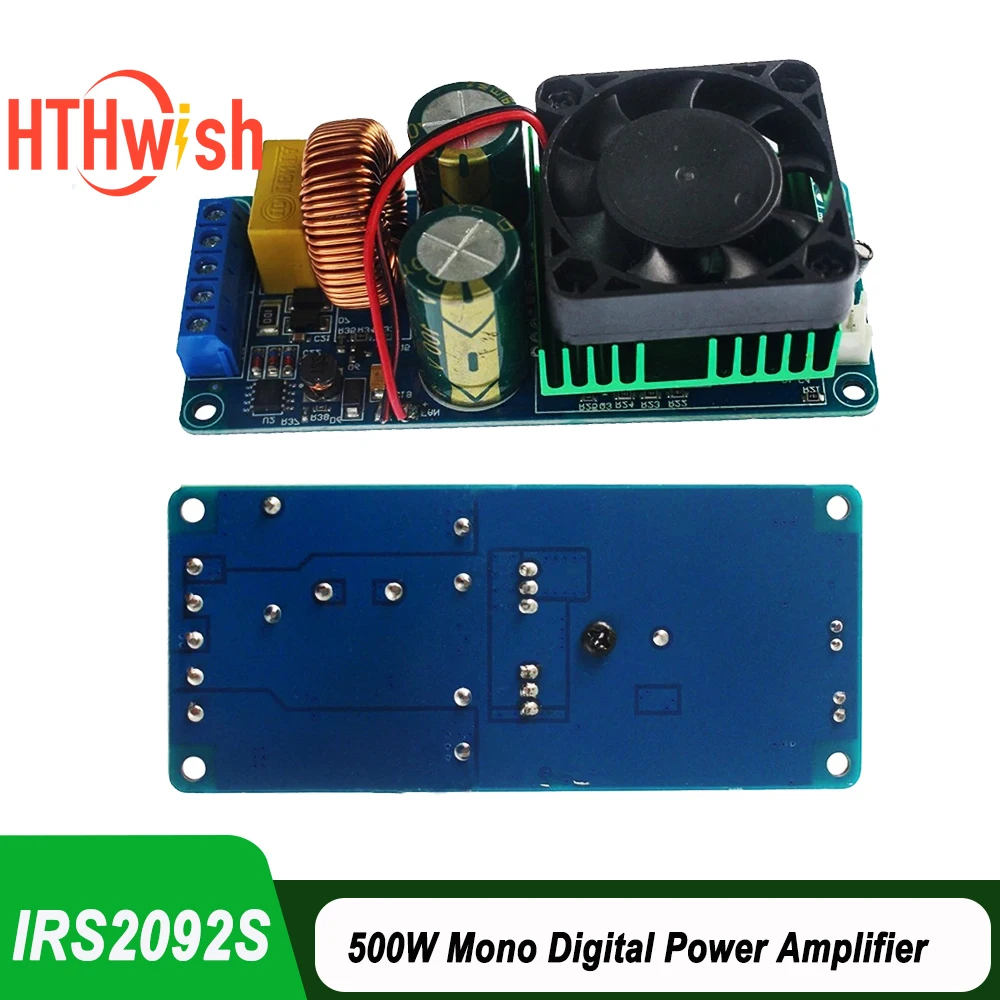 1 unidad de potencia HIFI IRS2092S 500W Mono placa amplificadora de potencia Digital Clase D placa amplificadora de Audio para cine en casa y Audio profesional