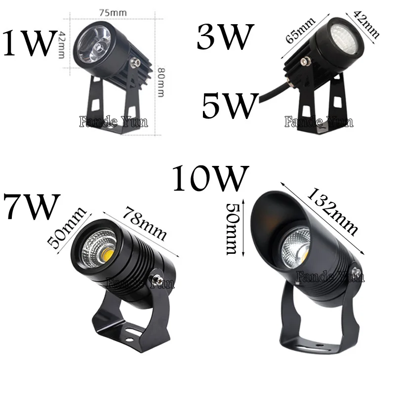 Luz led impermeable regulable para paisaje, lámpara de jardín, 12V, 110V, 220V, IP65, 3W, 5W, 10W, 12W