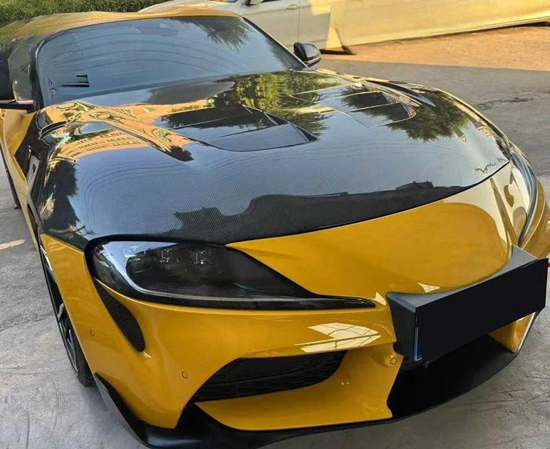 

Suitable For Toyota SUPRA A90 A91 Carbon Fiber Cover Bull Demon King Modified Open Hood Front Cover Surrounded