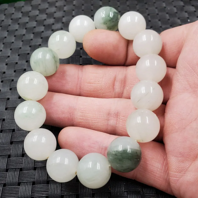 Jade Bracelet Tianshan Cui Ball Bracelet Beads Bracelet Old Beads Bracelet Quartz Rock Jade Jade Bracelet Jade Bracelet Jade Bra