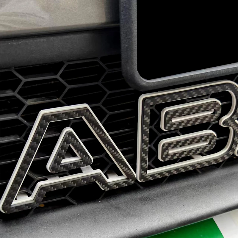 Genuine Carbon Fiber Material 11 Pieces  Click On Front Grill Mesh Decorations Cover Accessories For 595 695 Abarth Only