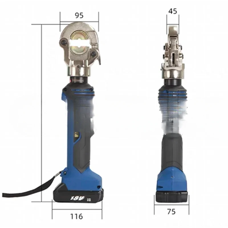 

7T Portable Electric Hydraulic Crimping / Copper and Aluminum Wire Crimping Tool Battery / Joint Tool Crimping Pliers