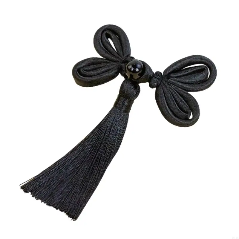 T21C 1pair White / Black Butterfly Fringe Fingers avec des boutons traditionnels chinois parfaits pour le scarf pull cardigan