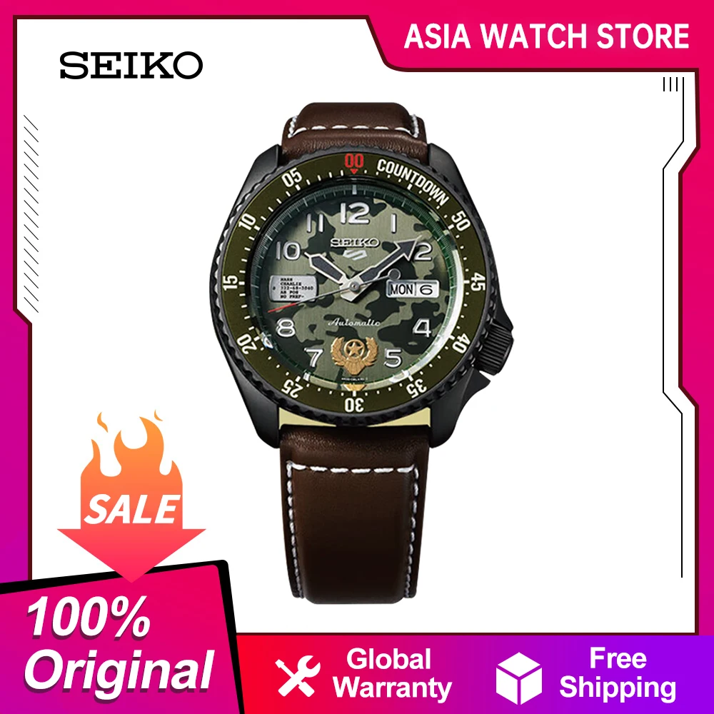 Original New SEIKO 5 Sports Watchs Automatic Mechanical 10bar Waterproof Luminous Watch For Men