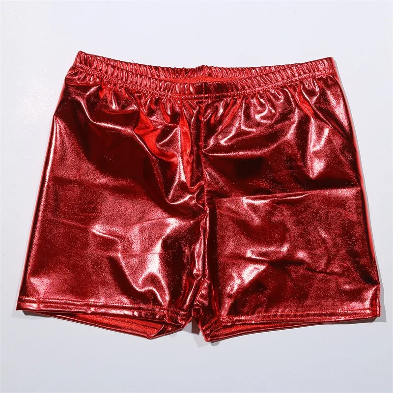Fashion Women Stretchy Shiny Shorts Performance Clothing Shiny Dance Women Sexy Shorts Fashion Gold Silver Shorts For Stage
