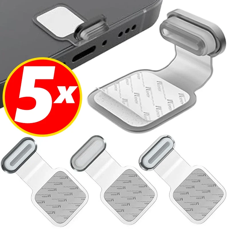 USB C Type-C Charging Port Dust Plugs Type C Metal Phone Anti-Lost Dustplugs Protective Cover Caps for IPhone 16 15 Samsung Mi