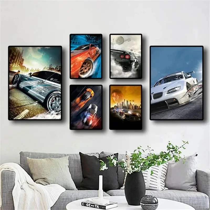 Rally Need for Speed Art Posters Canvas Painting Wall Prints Pictures Living Room Home Decor Vintage World Famous Racing Car