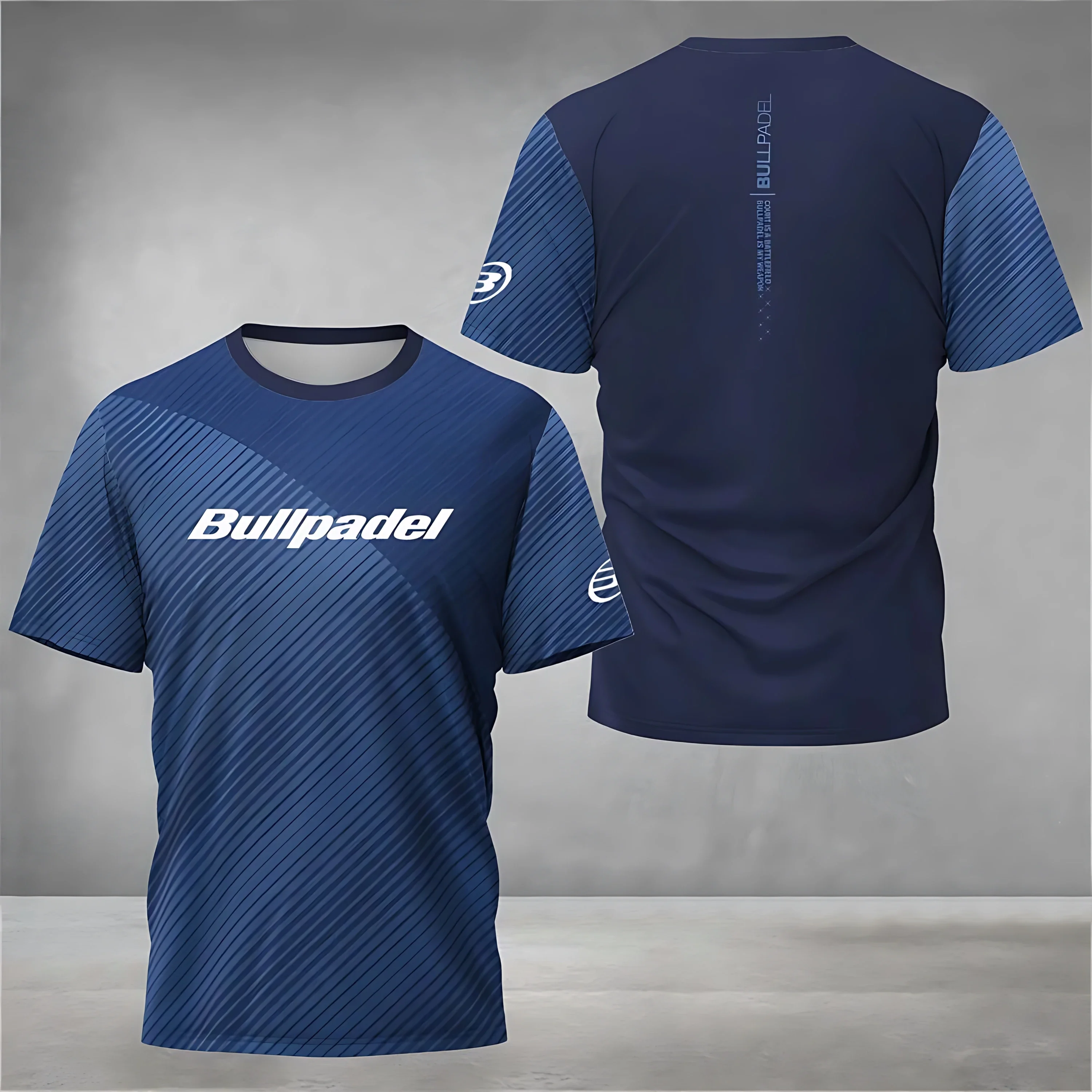 2025 Summer New Men's T-shirt Casual sporty breathable lightweight 3D printed outdoor tennis sport T-shirt