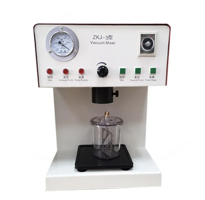 Vacuum Mixer Built‑in Pump Lab Gypsum Stirring Equipment, Multiple Volume Vacuum Cup Optional Dental Laboratory Stirrer