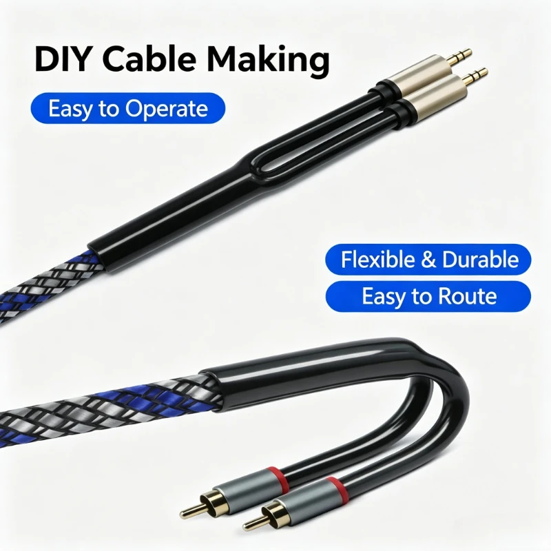 2/5/10/30/50Pcs PVC Y Split Cable Pants Boot Y Splitter Wire Sleeve Tube Audio Speaker Cable Protector Multiple Sizes 7mm-15.5mm