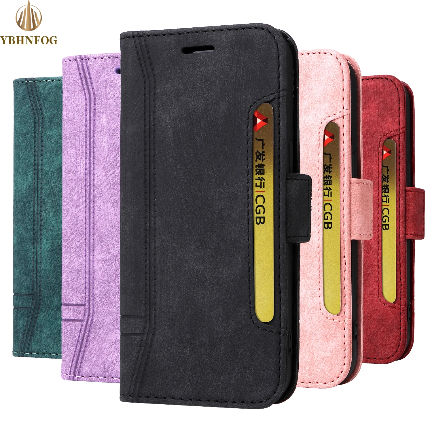 

Luxury Leather Flip Phone Case For Samsung Galaxy S20 S21 FE S22 Plus S23 S24 Ultra Magnetism Shockproof Wallet Bracket Cover