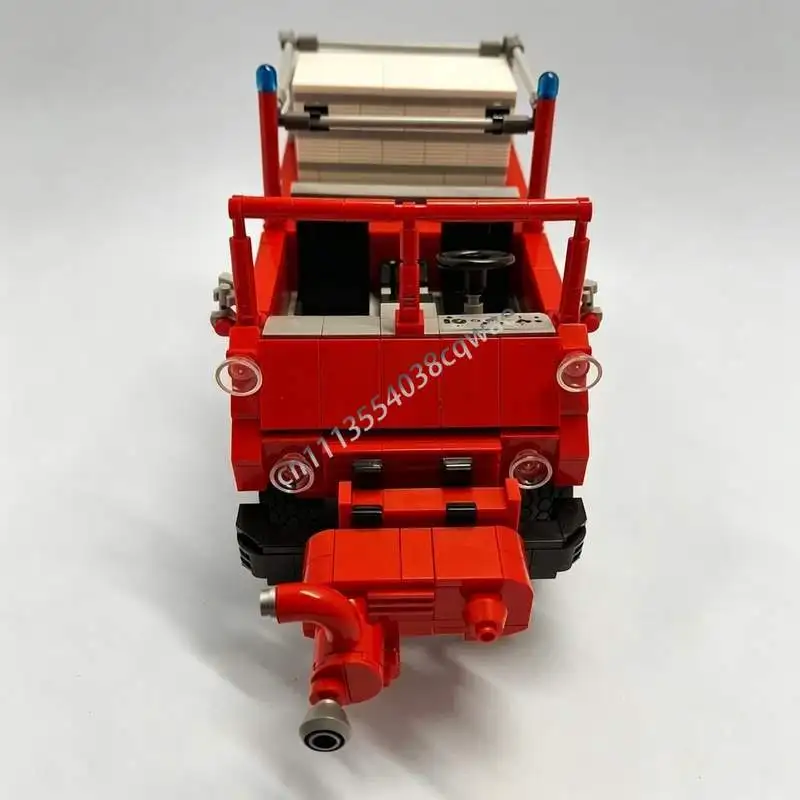 646PCS Unimog U411-110 Fire Department Rescue Vehicle Model MOC Custom Puzzles Technical DIY Assembly Building Blocks Toy Gift