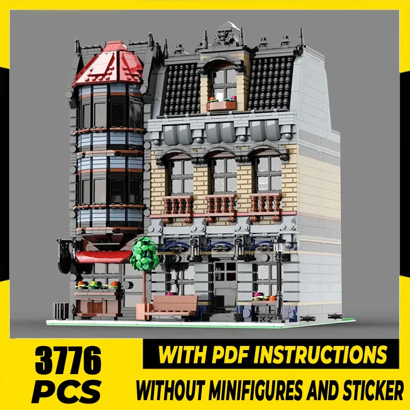 

Street View ModelMoc Building Blocks Modular 2025 Mansion & Pub Recolor Bricks Model DIY Assembly Construction Toy Holiday Gifts