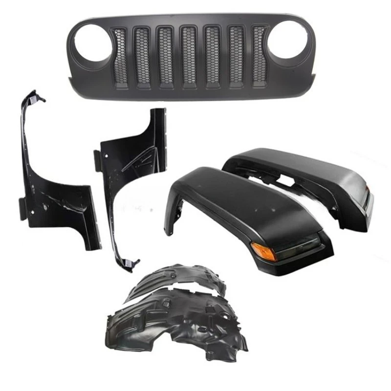 

Suitable for Wrangler JK Upgrade JL Modification Kit, Middle Net Front Barb Wheel Eyebrow Fender Lining Cover