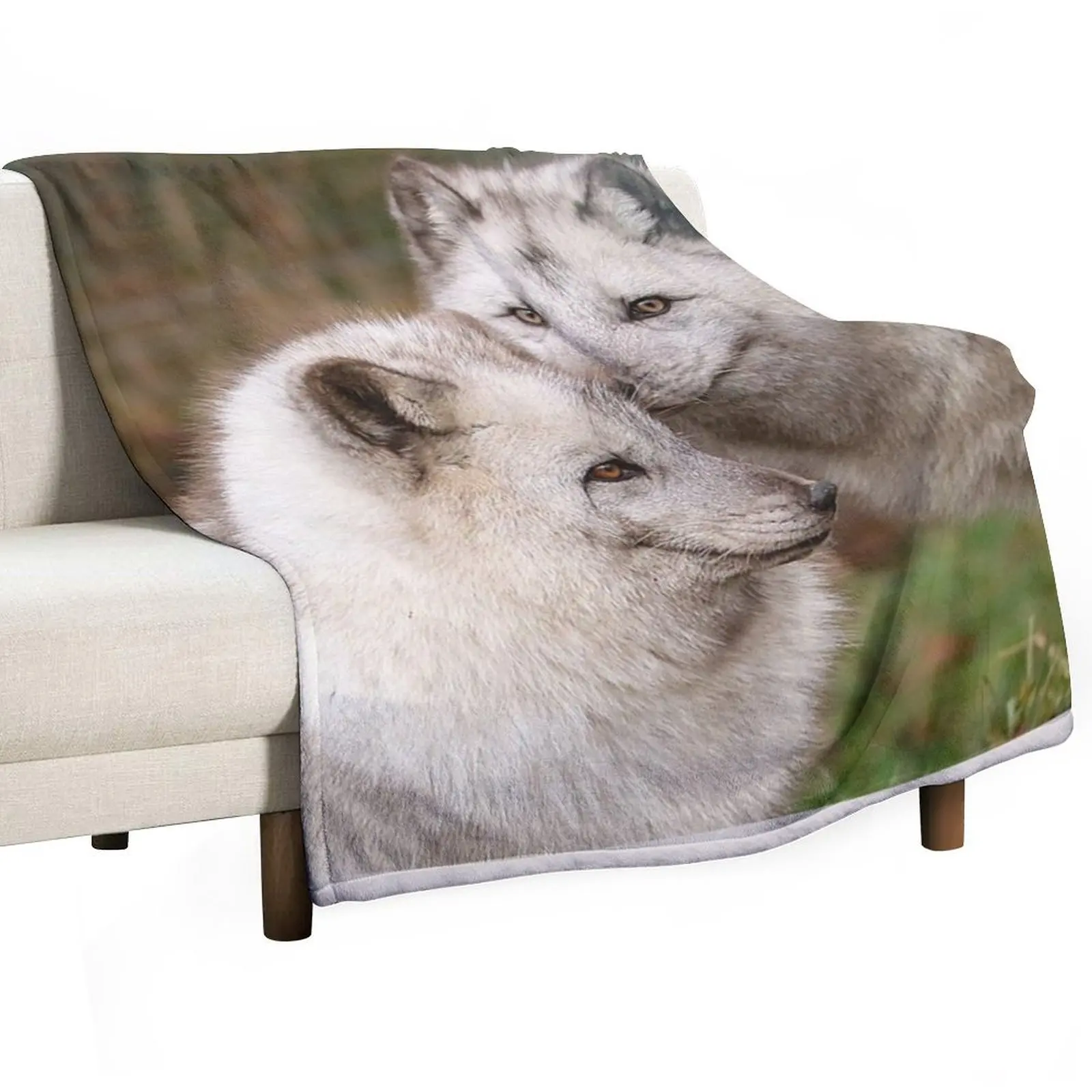 Arctic Fox Cuddle Throw Blanket Decorative Throw Bed covers Single Tourist Blankets