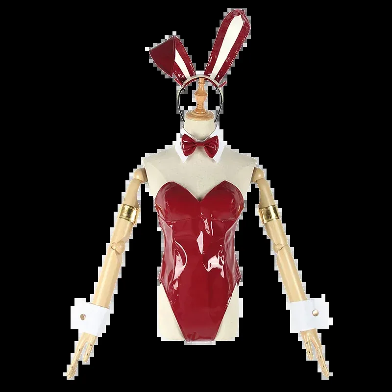 

qq28DARLING in the FRANXX Zero Two Bunny Girl Anime Cosplay Costume 02 Sexy Women Jumpsuit Red Leather Suit Halloween Party